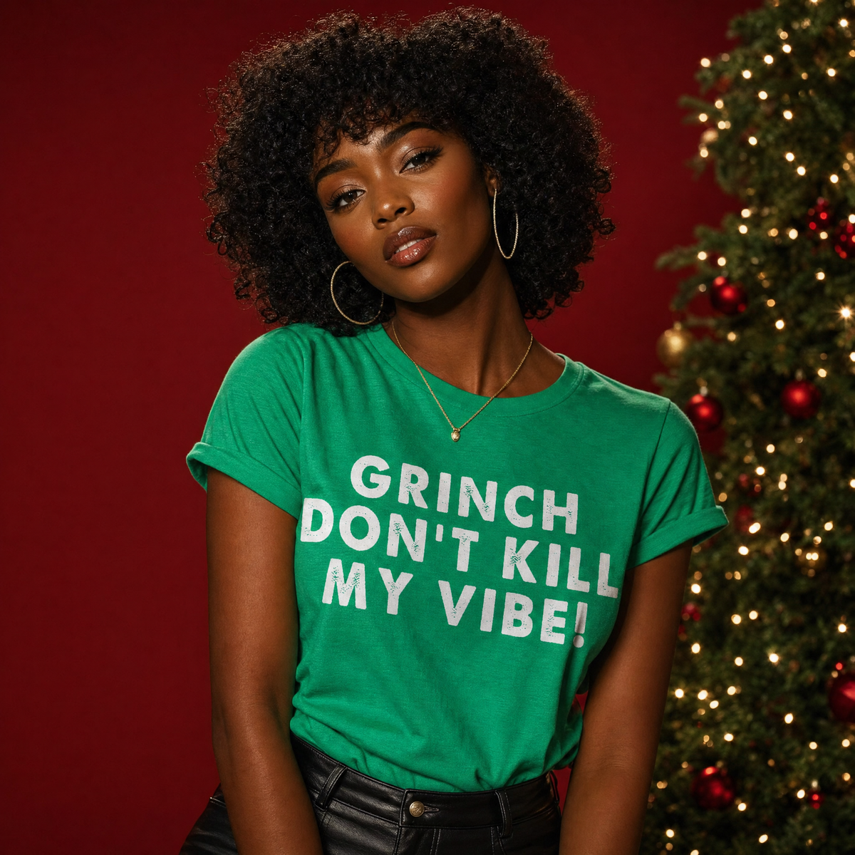 "Grinch Don't Kill My Vibe" Tee