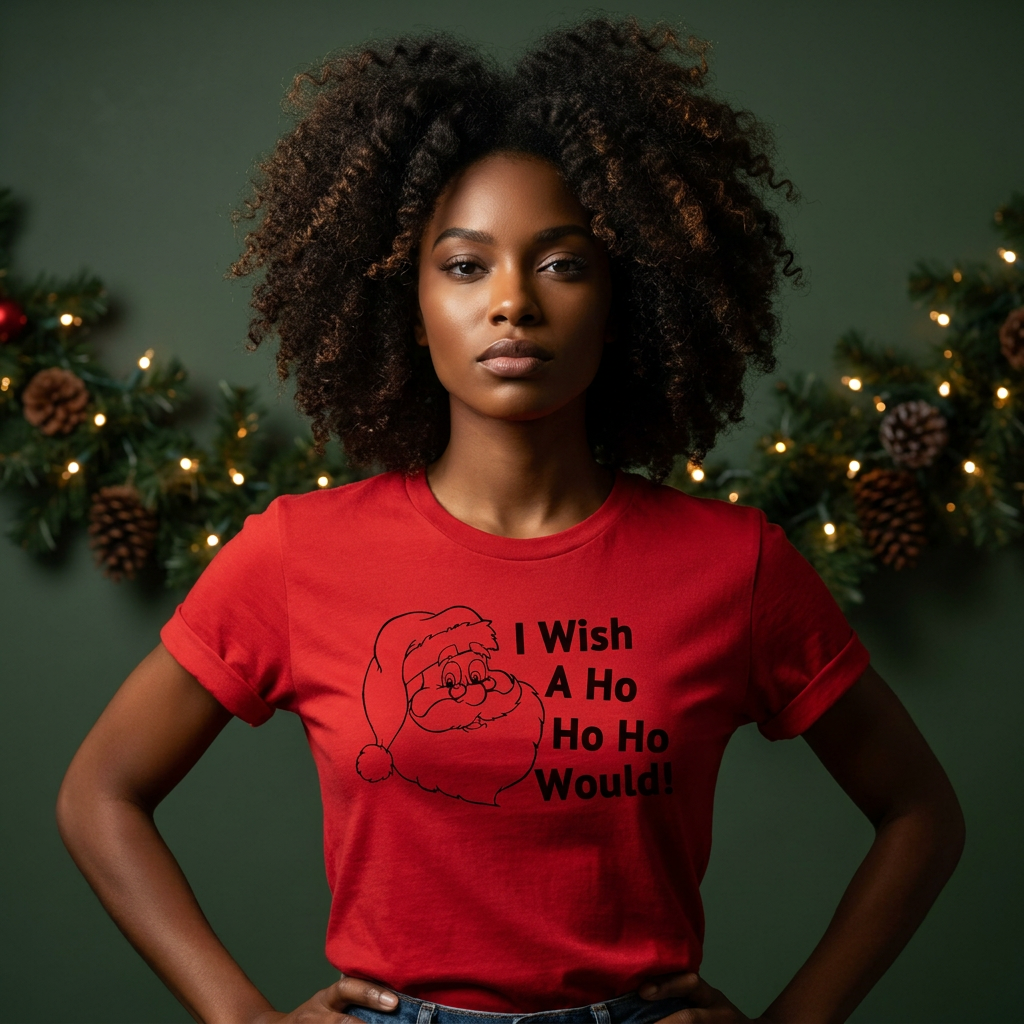 "I Wish A Ho Ho Ho Would" Tee
