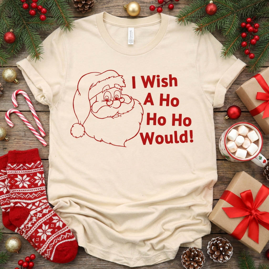 "I Wish A Ho Ho Ho Would" Tee