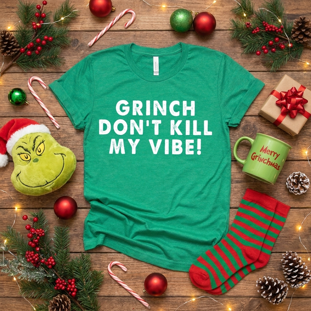 "Grinch Don't Kill My Vibe" Tee